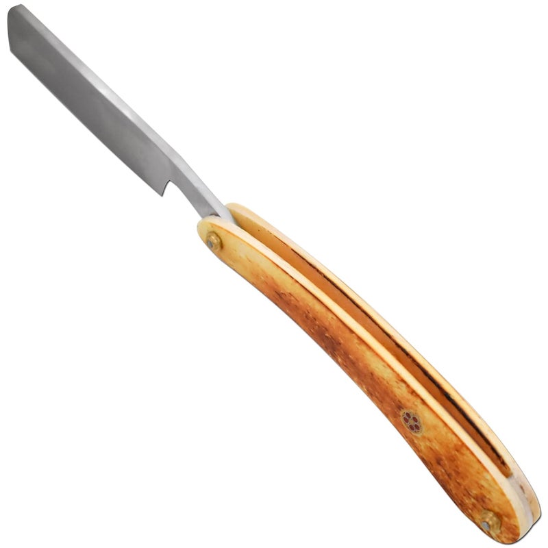 Old Ram Straight Razor | Straight Edge-Razor Red Wood & Bone Handle- Sharp | High Hardness Stainless Steel Cutthroat Straight Edge Blade | Barber Razor (219) - Image 5